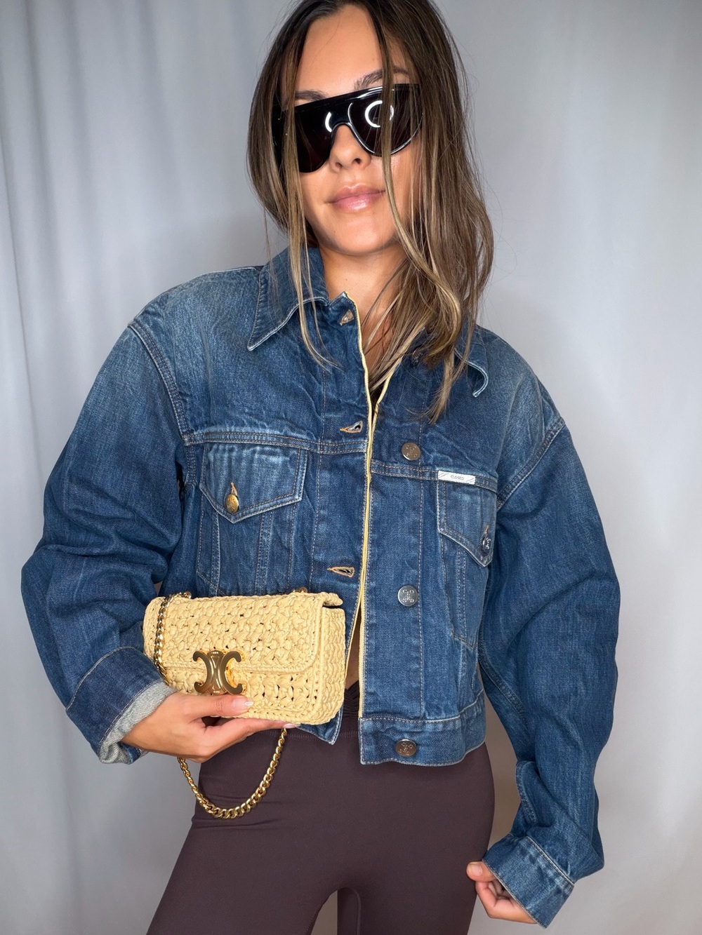 Closed Blue Denim Jacket with Cropped Fit